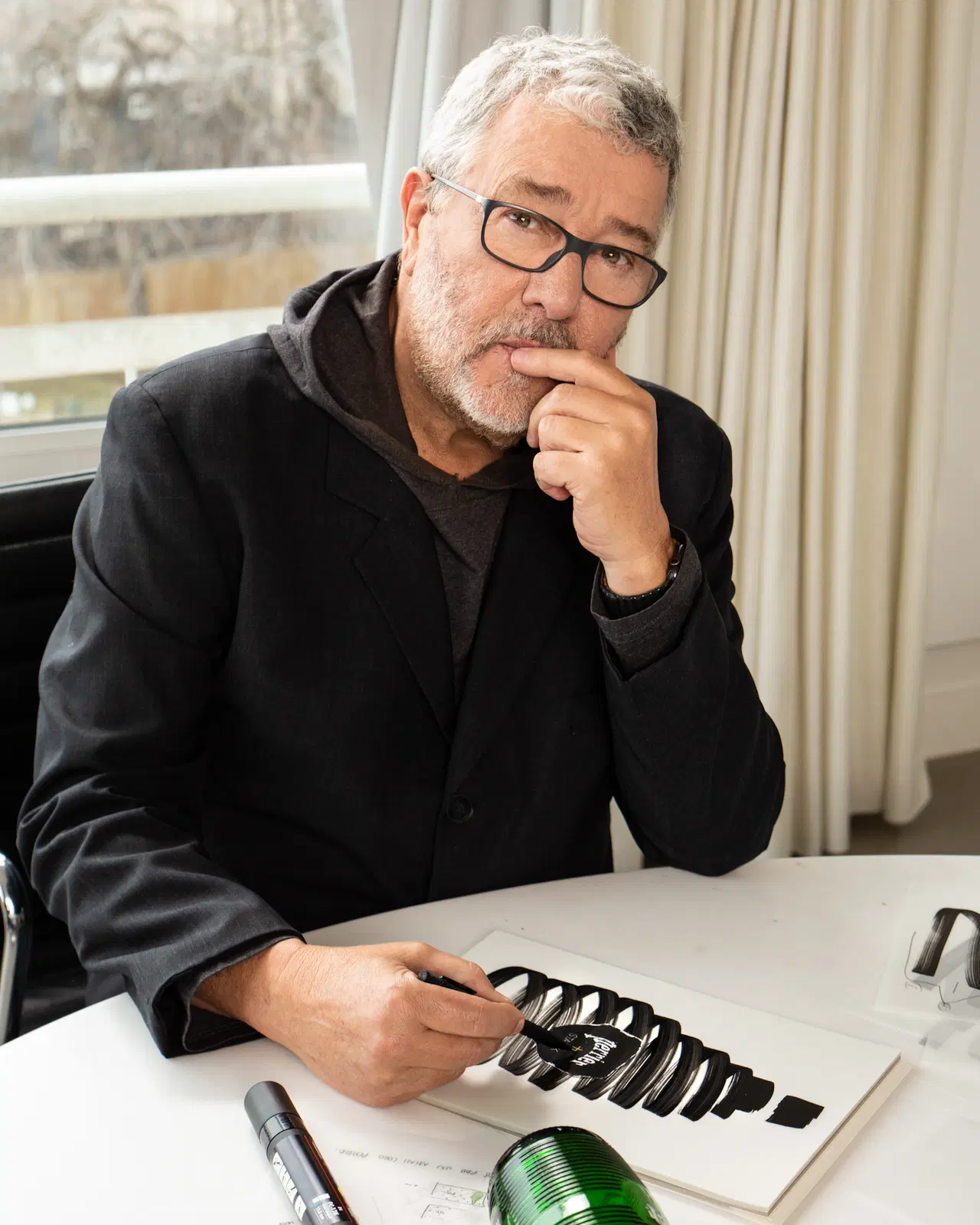 Philippe Starck sketching the Juicy Salif