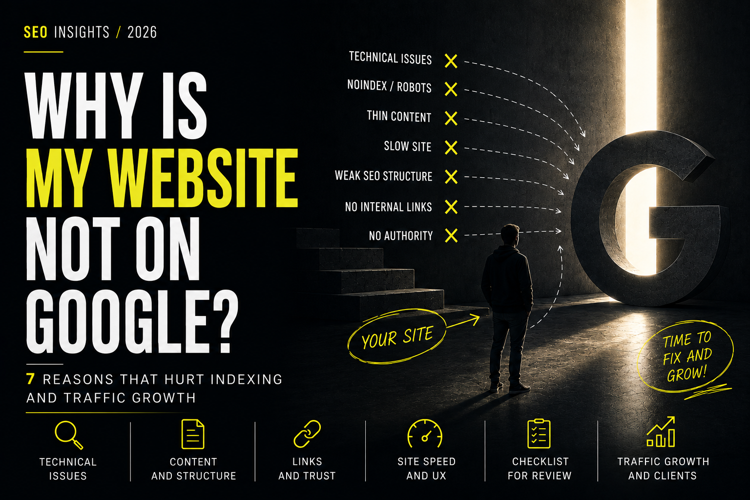 Why isn't my website in Google? 7 reasons and how to check them yourself