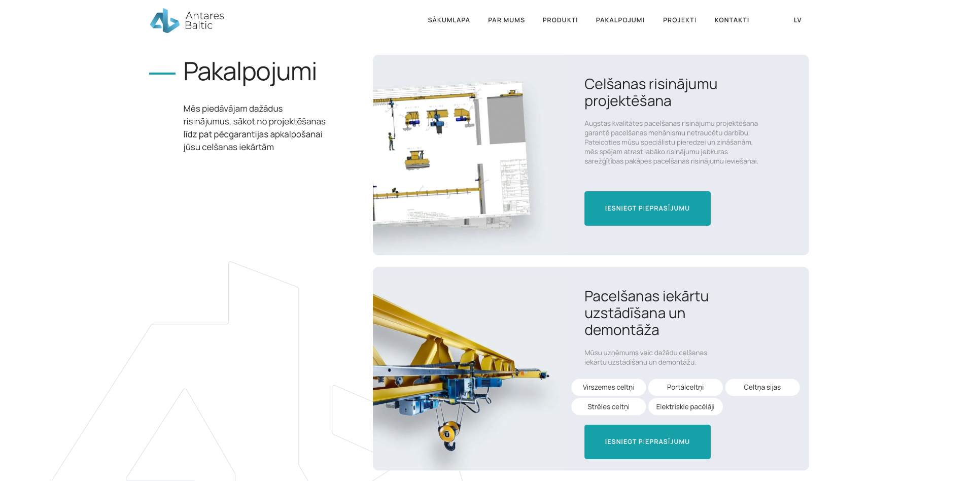 Services page