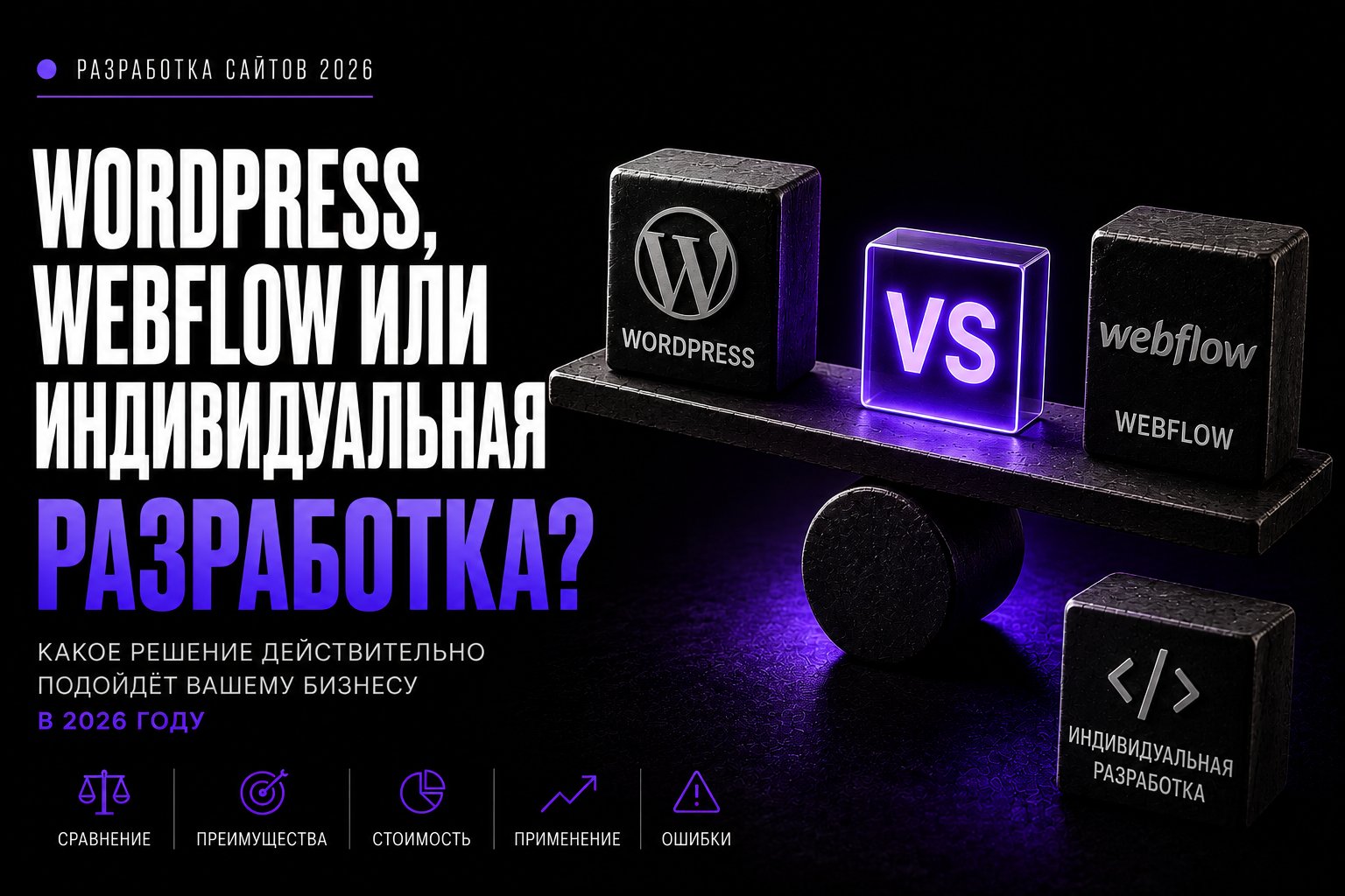 WordPress, Webflow или индивидуальная разработка: какой подход выбрать для сайта компании